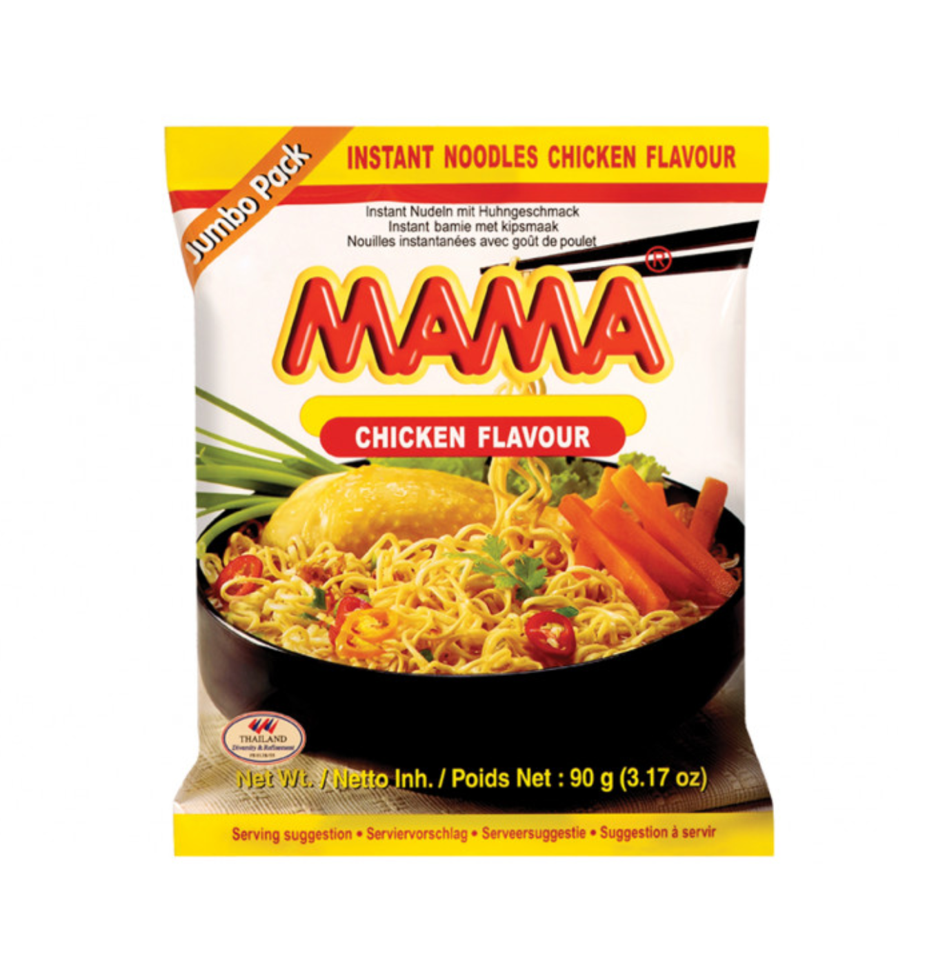 Mama Noodle chicken flavor jumbo (媽媽雞味麵)