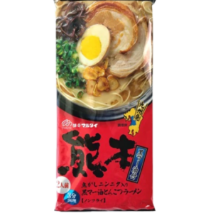 Marutai Kumamoto black sesame oil ramen noodle (熊本黑麻油豚骨風味拉麵) (2 servings)