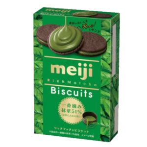 Meiji Rich matcha biscuit