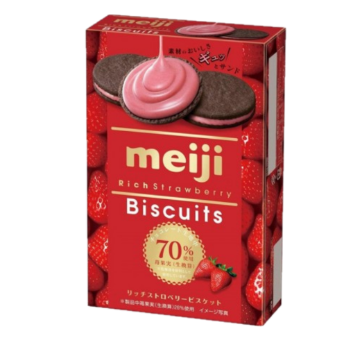 Meiji Rich strawberry biscuit