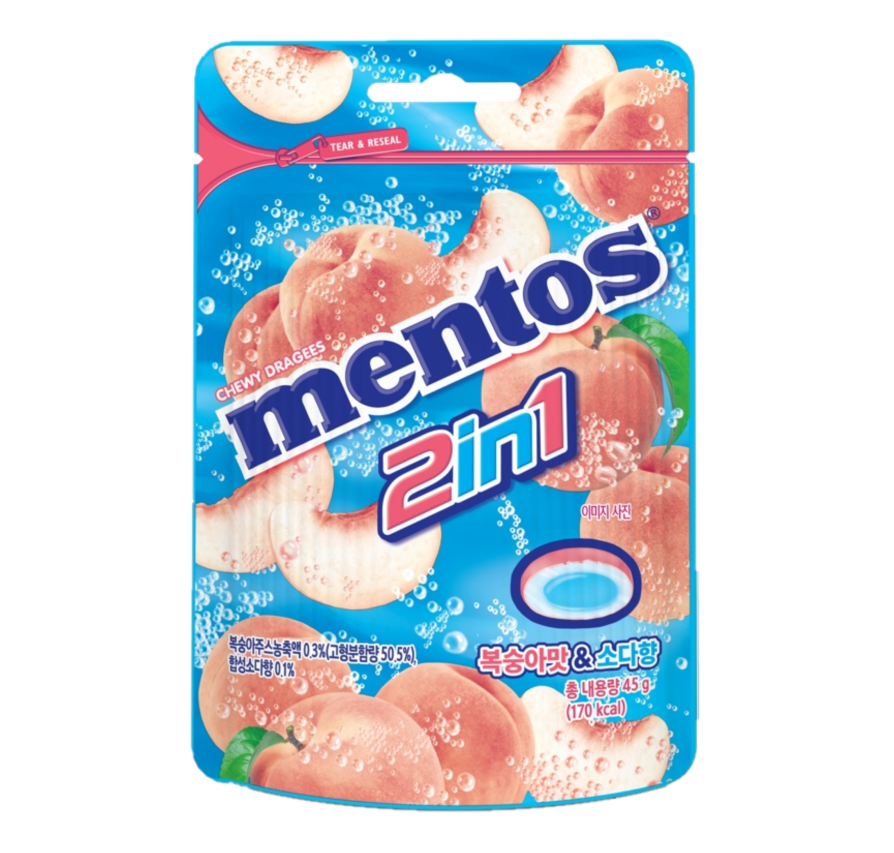 Mentos Mentos 2in1 peach flavour