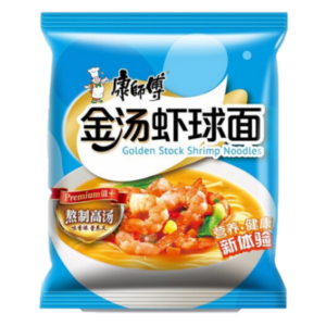 Mr Kon  Noodles golden stock shrimp flavor (康师傅 金汤虾球面)
