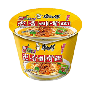 Mr. Kon Bowl noodle scallion braised ribs with shallot flavour (康师傅桶面 葱香排骨面)