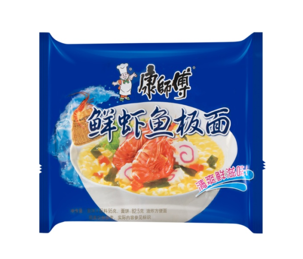 Mr. kon Noodle seafood flavor (康师傅 鲜虾鱼板面)