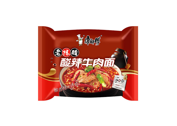 Mr. kon Noodle spicy sour beef flavor (康师傅 酸辣牛肉面)