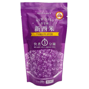 Wu Fu Yuan  Tapioca pearl taro flavor (五福圓珍珠粉圓 香芋 250g)