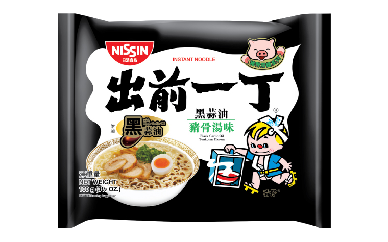 Nissin Noodle black garlic oil tonkotsu flavour (出前一丁香蒜猪骨湯麵)