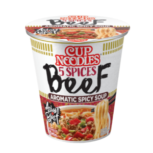 Nissin Cup noodle 5 spices beef aromatic spicy soup