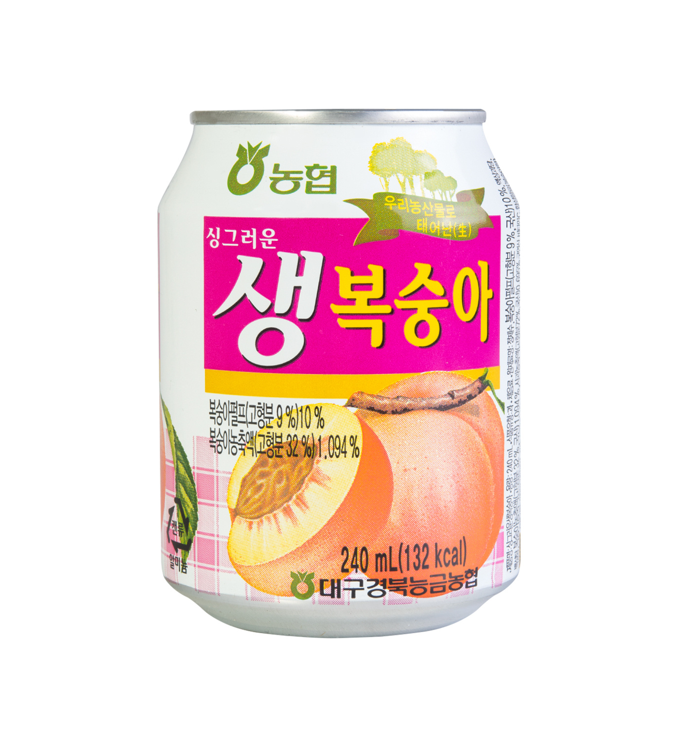Nonghyup Korean peach drink (농협 생복숭아 쥬스)