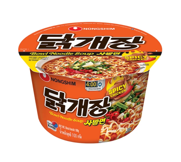 Nongshim Bowl noodle spicy chicken flavour