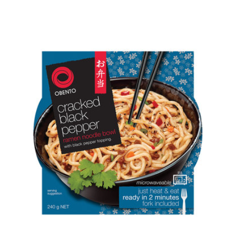 Obento  Obento cracked black pepper ramen noodle bowl (黑胡椒拉麵)