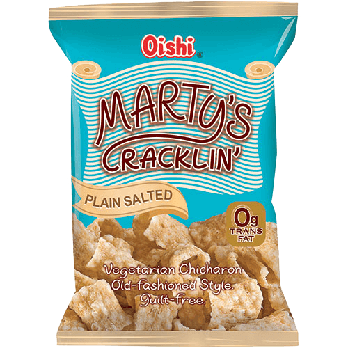 Oishi  Marty's cracklin vegetarian chicharon plain salted