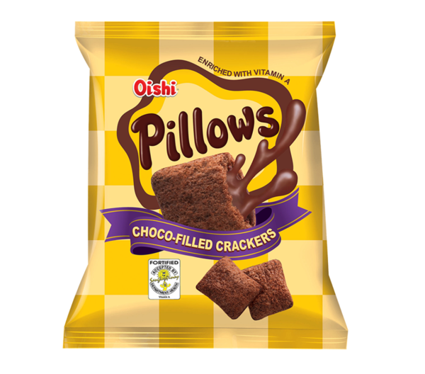 Oishi Pillows choco-filled crackers