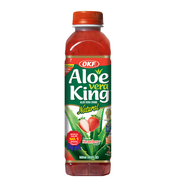 OKF Aloe vera drink with strawberry flavor