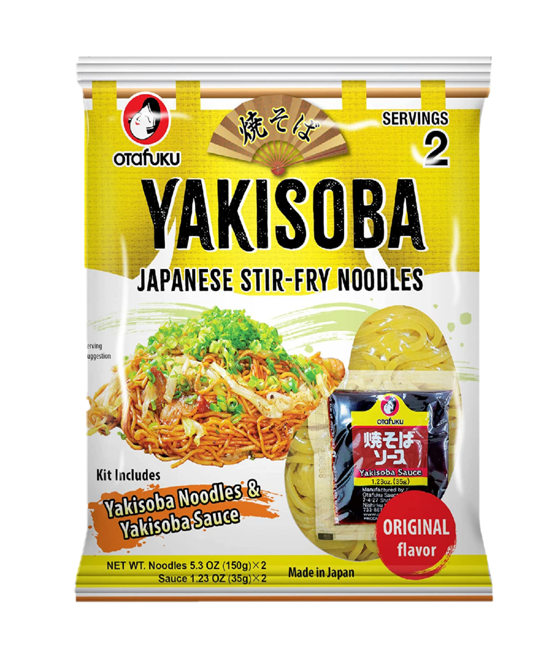 Otafuku  Yakisoba japanese stir-fry noodles (2 servings)
