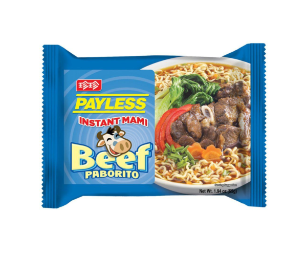 Payless Instant mami noodle beef paborito