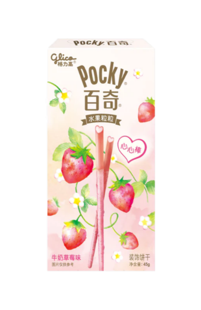 Glico Pocky biscuit milky strawberry