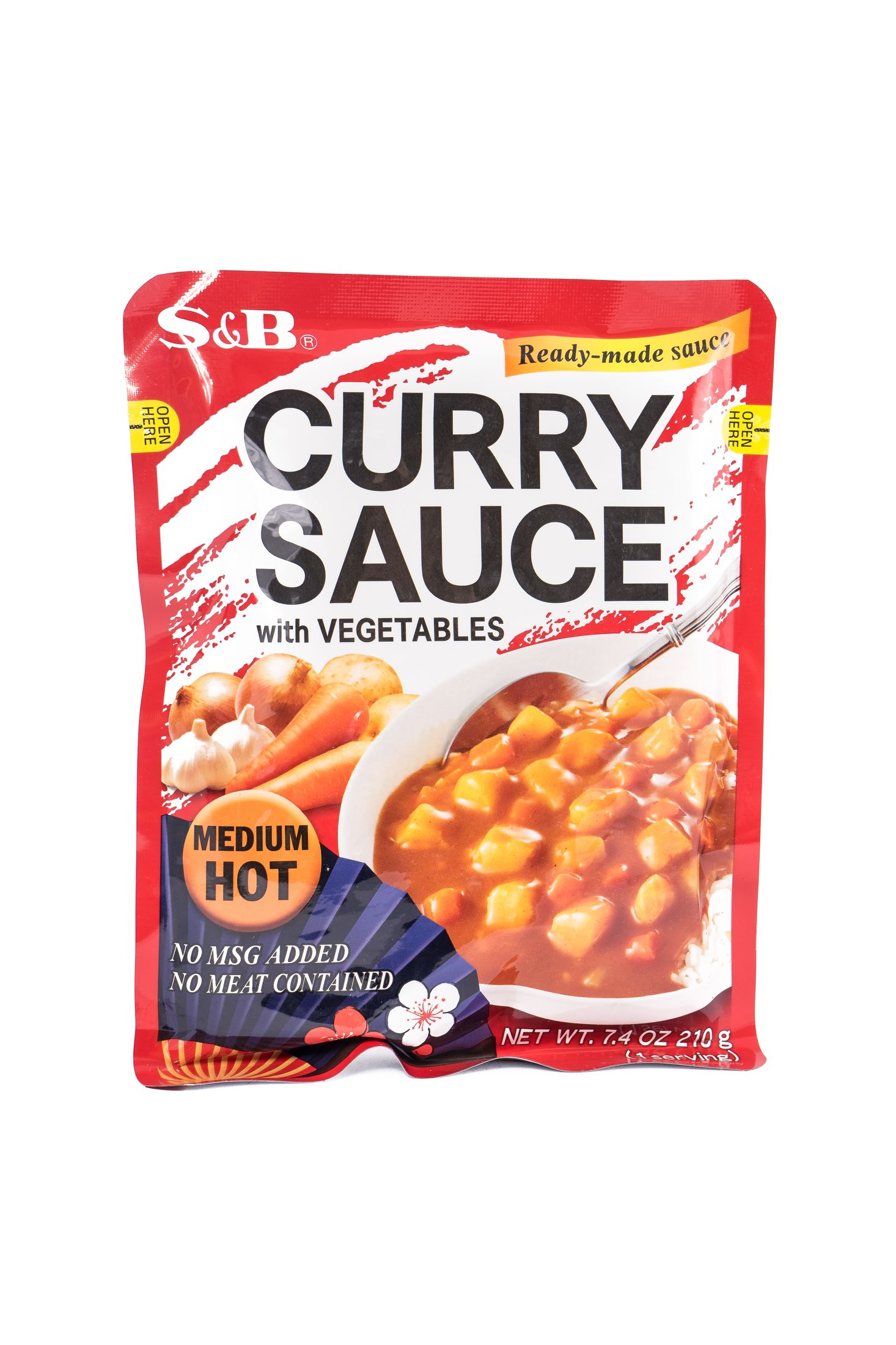 S&B Japanese curry sauce with vegetables (medium hot)