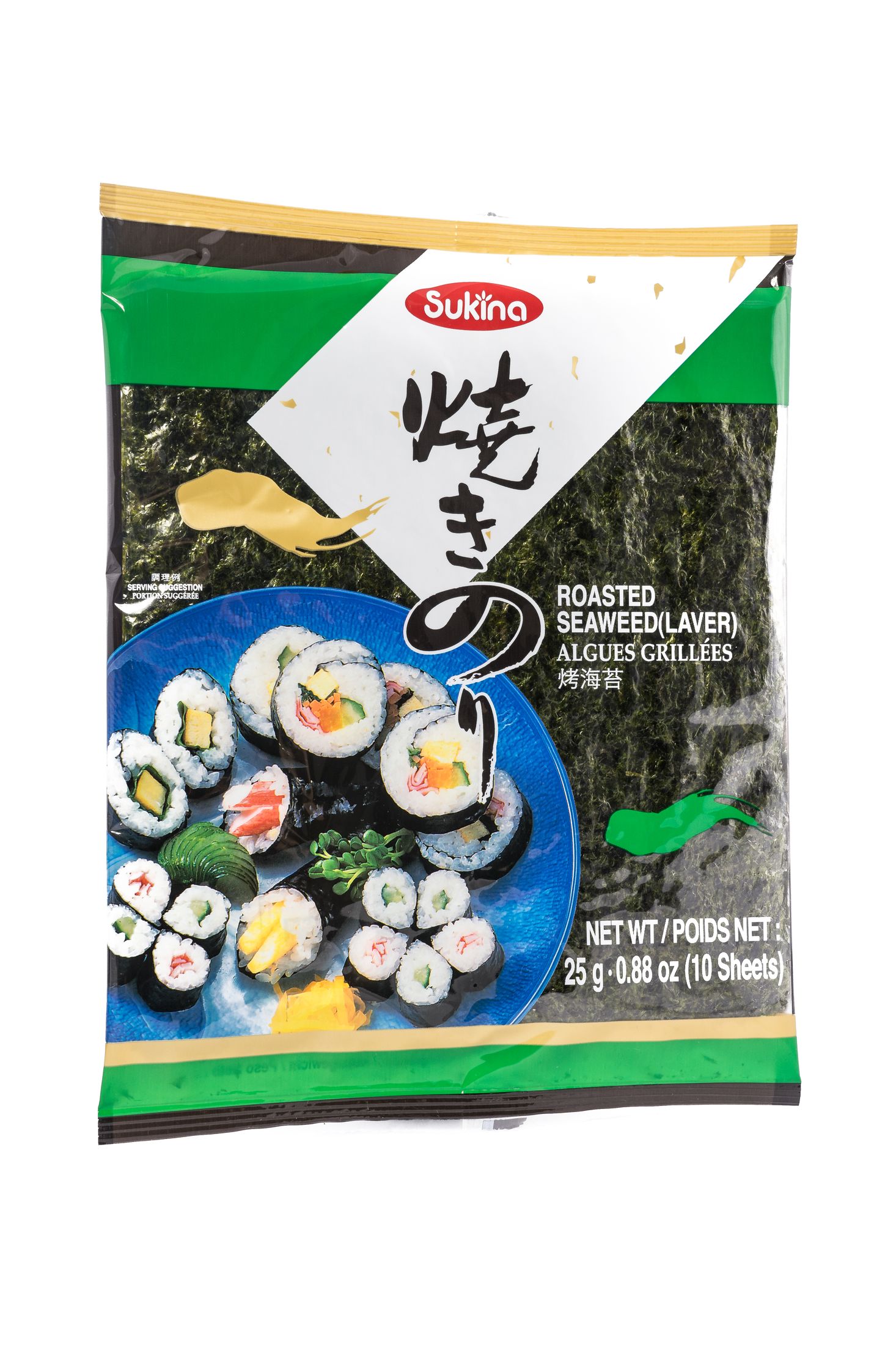 Geroosterd zeewier voor sushi
