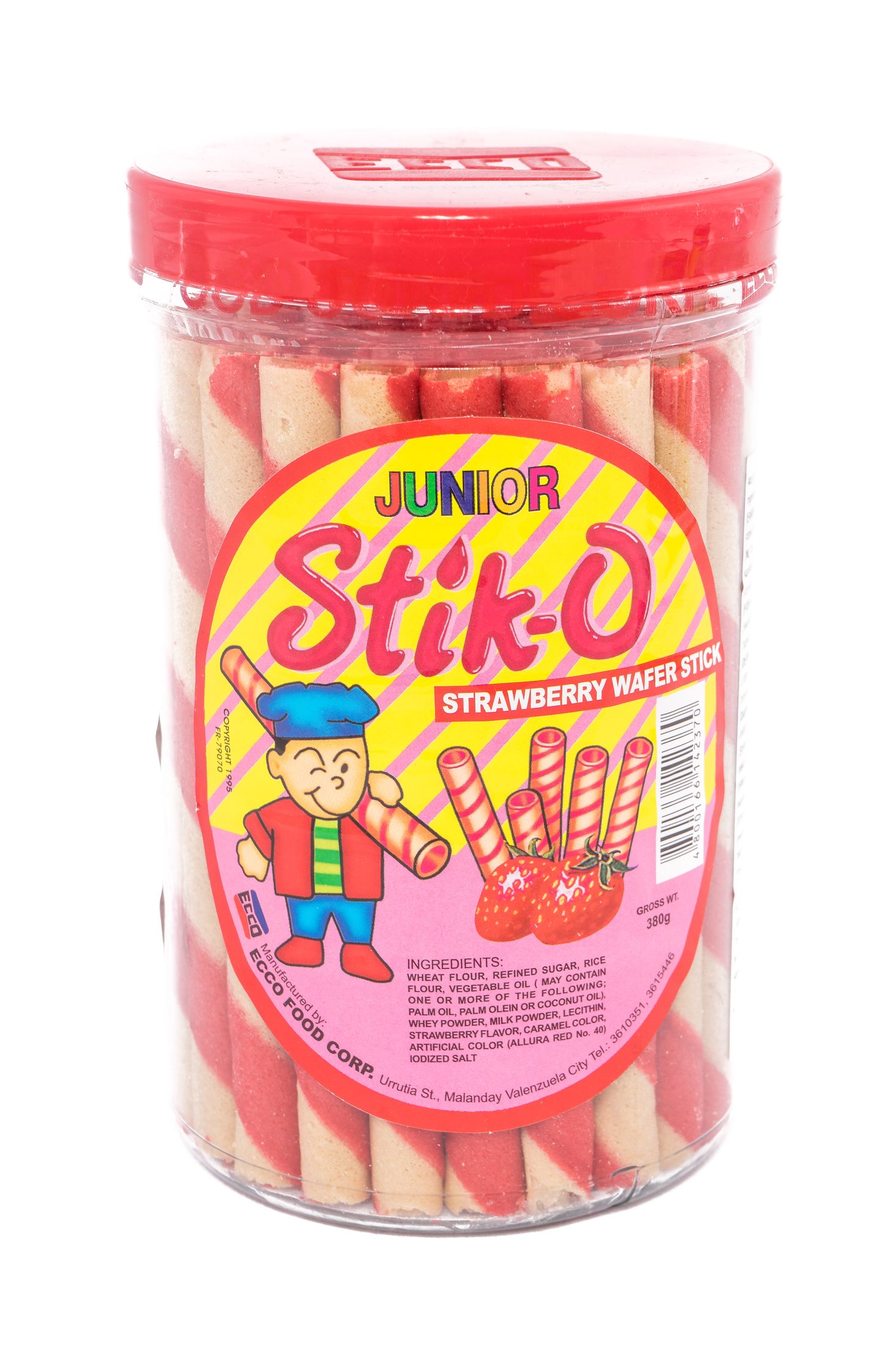 Junior Stik-O strawberry wafer stick