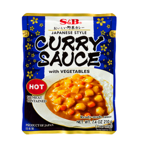 S&B Japanese curry sauce with vegetables (hot)