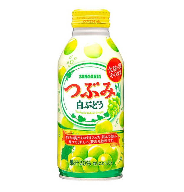 Sangaria  White grape juice (サンガリア つぶみ 白ぶどう 缶)
