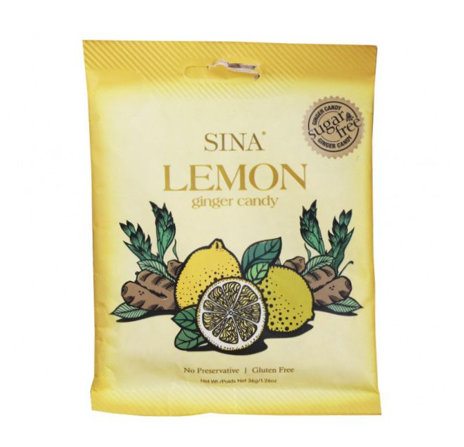 Sina Gluten free lemon flavor ginger candy