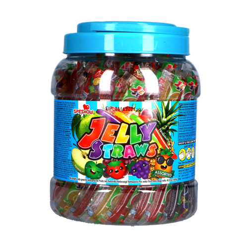 Speshow Jelly straws assorted flavours in jar