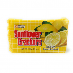 Sunflower Crackers with lemon cream flavor