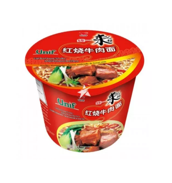 Unif  Bowl noodles - artificial roasted beef flavour (统一来一桶 红烧牛肉面)