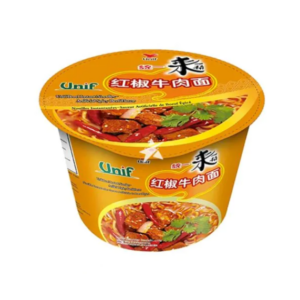 Unif  Bowl noodle - artificial spicy beef flavor (统一来一桶红椒牛肉面)