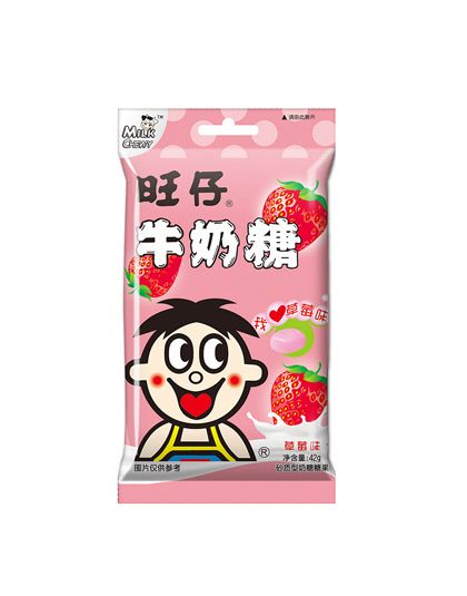 Want Want Milk candy strawberry flavour