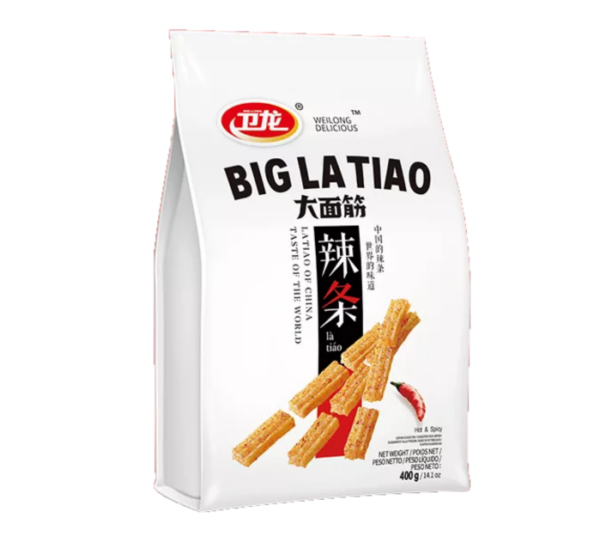 Wei Long Big la tiao hot & spicy 400g (卫龙 大面筋 辣条)