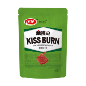 Wei Long  Kiss burn-spicy chicken flavour (卫龙 亲嘴烧 麦辣鸡汁味)