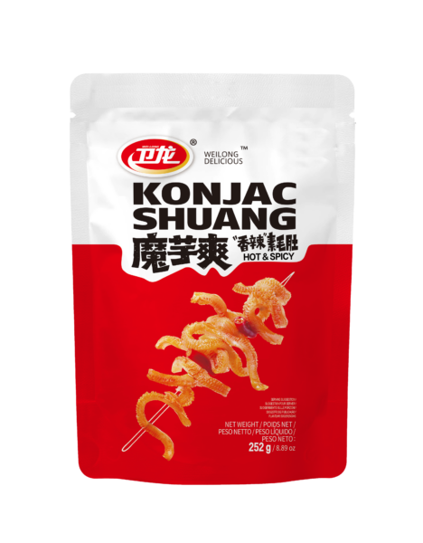 Wei Long  Konjac strips - hot and spicy flavor (魔芋丝辣条零食香)