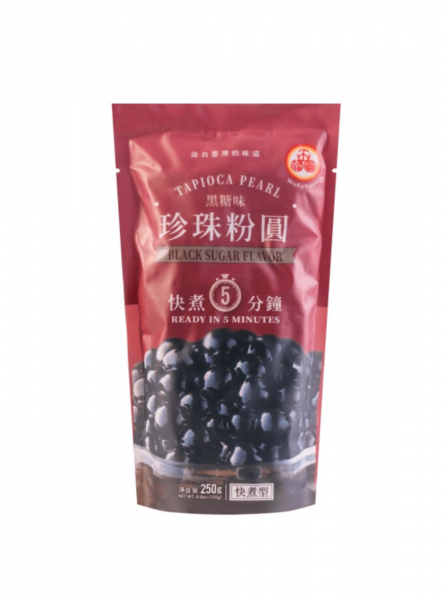 WuFuYuan Tapioca pearls black sugar flavor (黑珍珠西米)