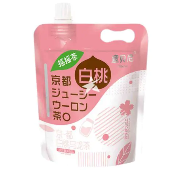 Yibeini White peach milk tea (意贝尼摇摇茶 京都白桃风味乌龙奶茶)