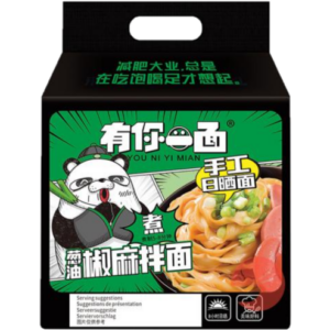 Huiji  You ni yi mian stir noodle peppercorn flavour -徽记有你一面系列 椒麻拌面 (4 servings)